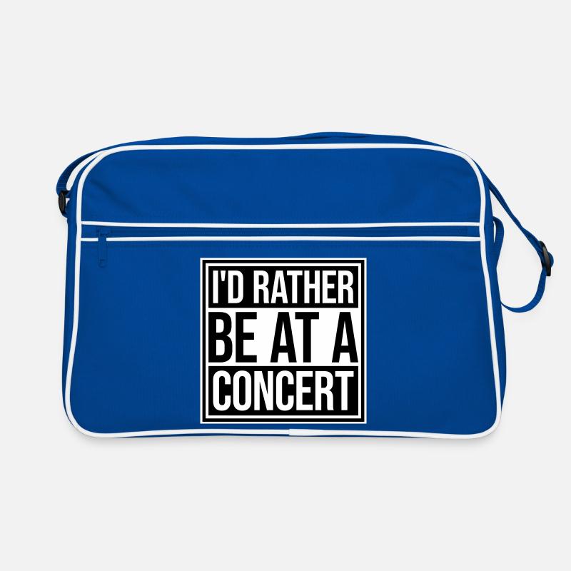 I'd Rather Be At A Concert Lustig Musik Konzert Retro Tasche