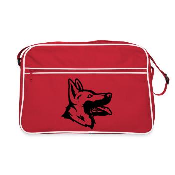 German Shepherd - Retro Bag - red/white - Front