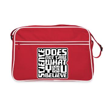 La science se moque de ce que vous croyez Logo des faits - Sac Retro - rouge/blanc - Devant