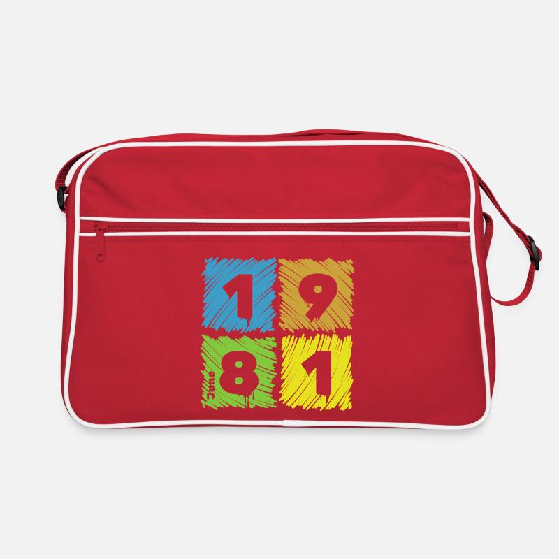 45th Birthday Colored Patches since 06/1981 Retro Bag