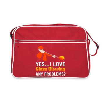 Glass Glassblower - Retro Bag - red/white - Front