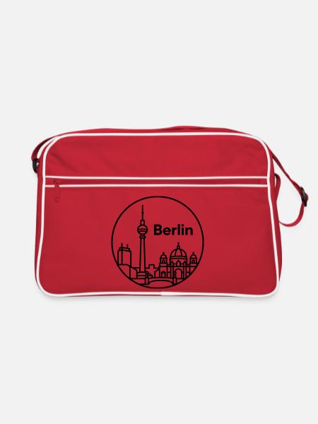 Berlin - Sac Retro - rouge/blanc - Devant