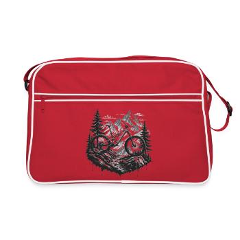 VTT VTT, Descente en montagne, Sports naturels - Sac Retro - rouge/blanc - Devant