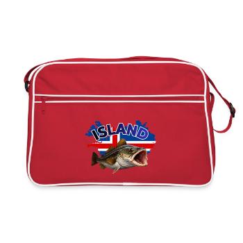 Iceland Cod Fishing - Retro Bag - red/white - Front