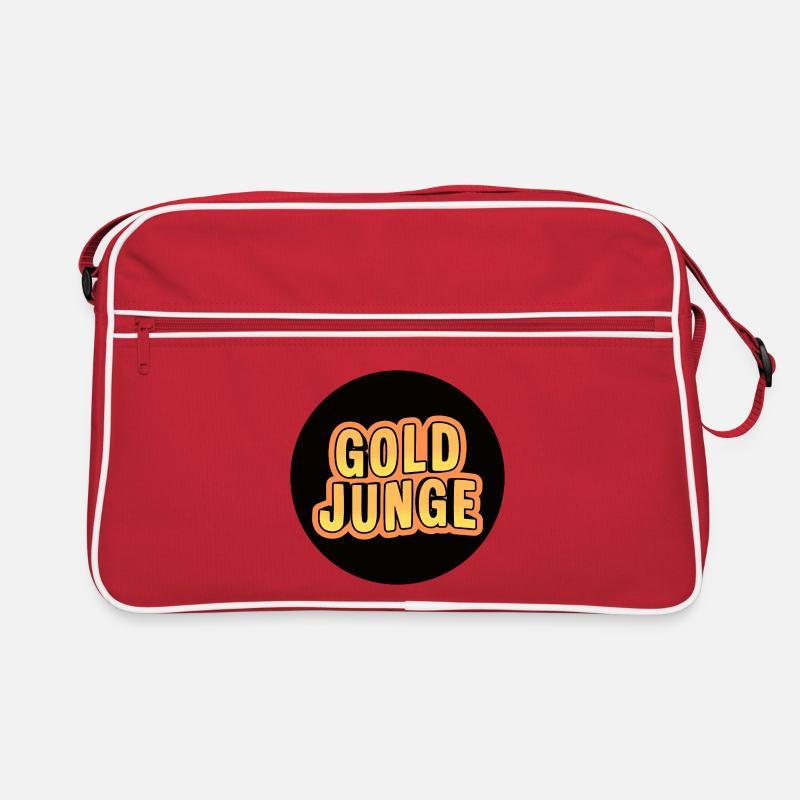 Gold Boy Lettering Retro Bag