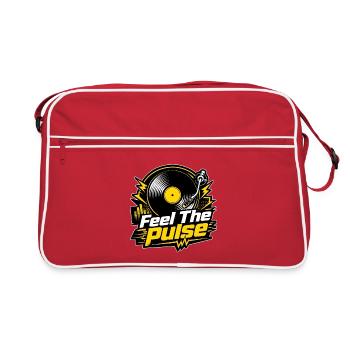 Feel The Pulse - Vinyle DJ Musique Electro - Sac Retro - rouge/blanc - Devant