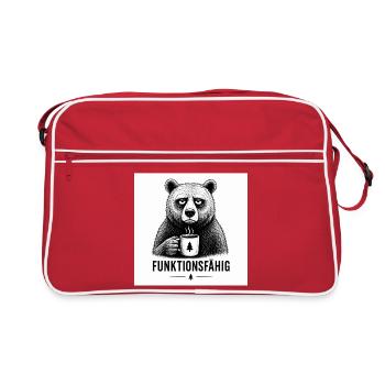 Bär FUNKTIONSFÄHIG 2 - Retro Tasche - Rot/Weiß - Vorne