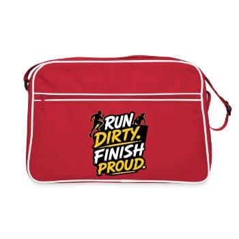 Run Dirty Finish Proud OCR Runner Design - Retro Tasche - Rot/Weiß - Vorne