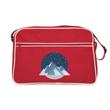 Starry Night Mountains – Winter Magic - Retro Bag - red/white - Front