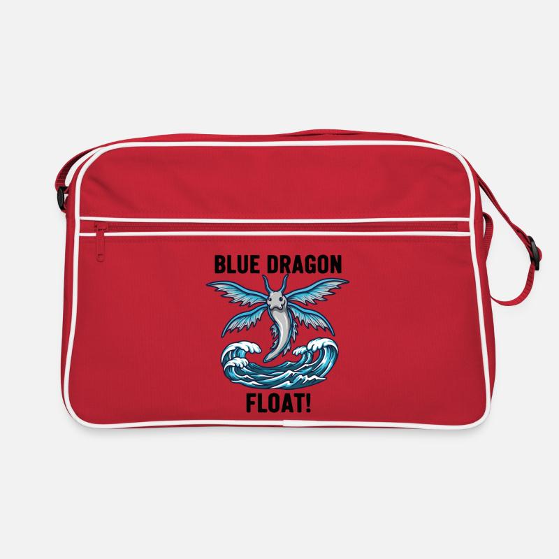 Dragon Bleu Mer Danger Float Blue Dragon Noir Sac Retro