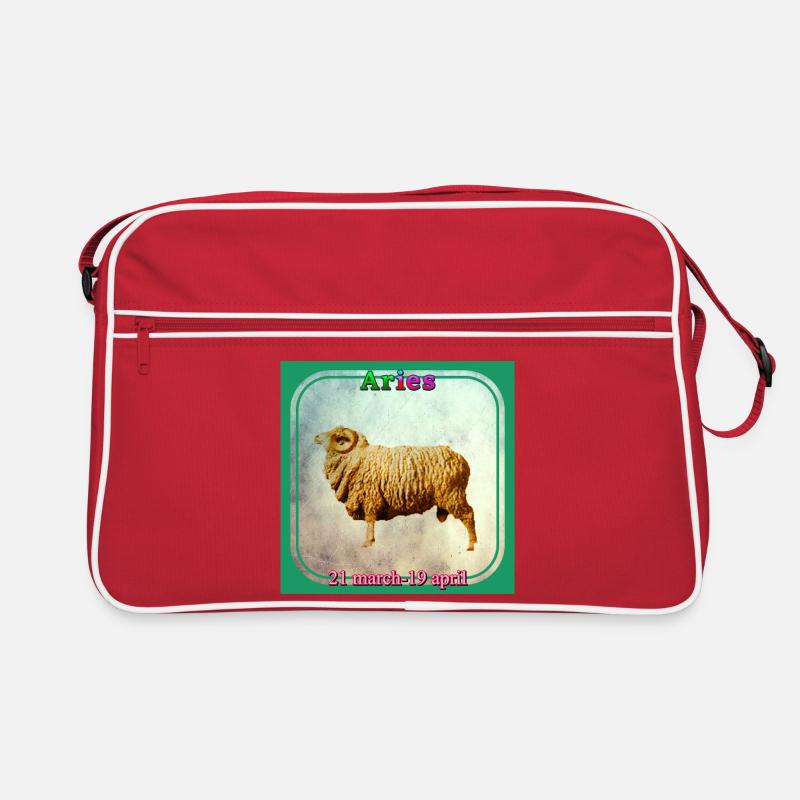 Widder - Retro Tasche - Rot/Weiß