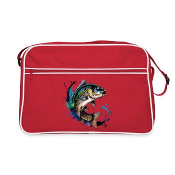 Springender Karpf - Retro Tasche - Rot/Weiß - Vorne