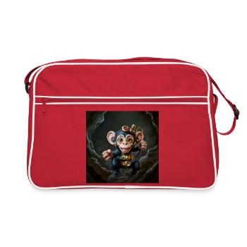 Combinaison steampunk aventureuse - Sac Retro - rouge/blanc - Devant