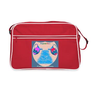 Aquarius - Retro Bag - red/white - Front