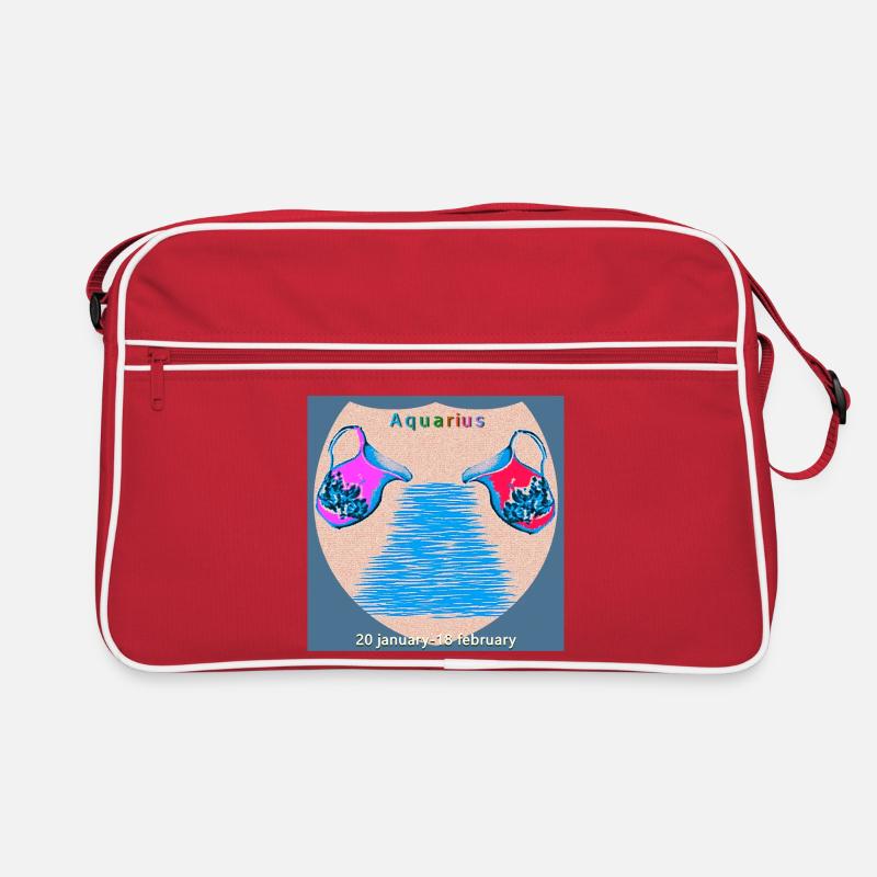 Wassermann - Retro Tasche - Rot/Weiß