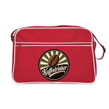 Kaffeetrinker klassisch - Retro Tasche - Rot/Weiß - Vorne