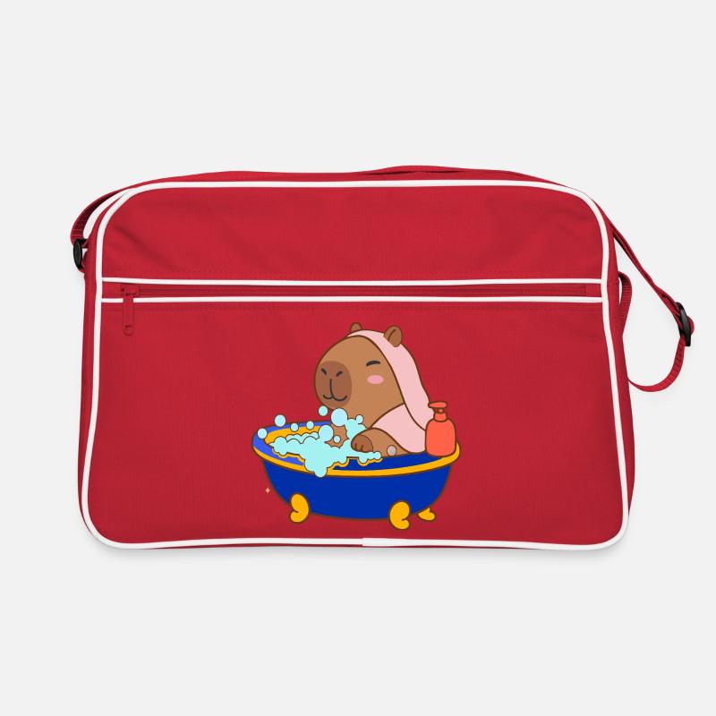 Bain moussant de capybara Dessin animé douillet Splash & Chill Sac Retro