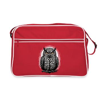 Noctambule en ornement rose - Sac Retro - rouge/blanc - Devant