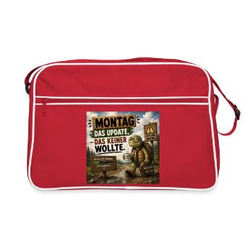 Montag Update Das Keiner Wollte - Retro Tasche - Rot/Weiß - Vorne