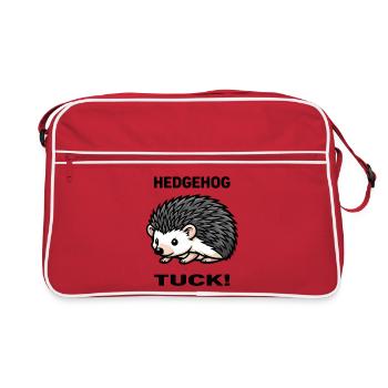 Hedgehog Hedgehog Hedgehog Thorns Garden - Retro Bag - red/white - Front
