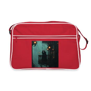 Château à vapeur de la cohésion - Sac Retro - rouge/blanc - Devant