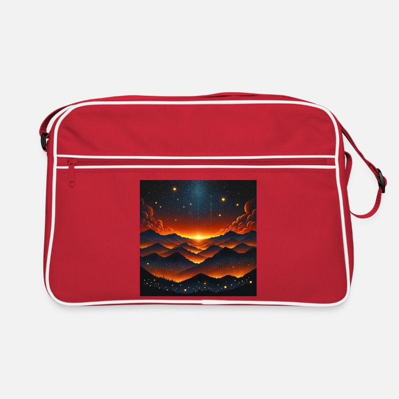 Glowing sunset over Bergen Retro Bag