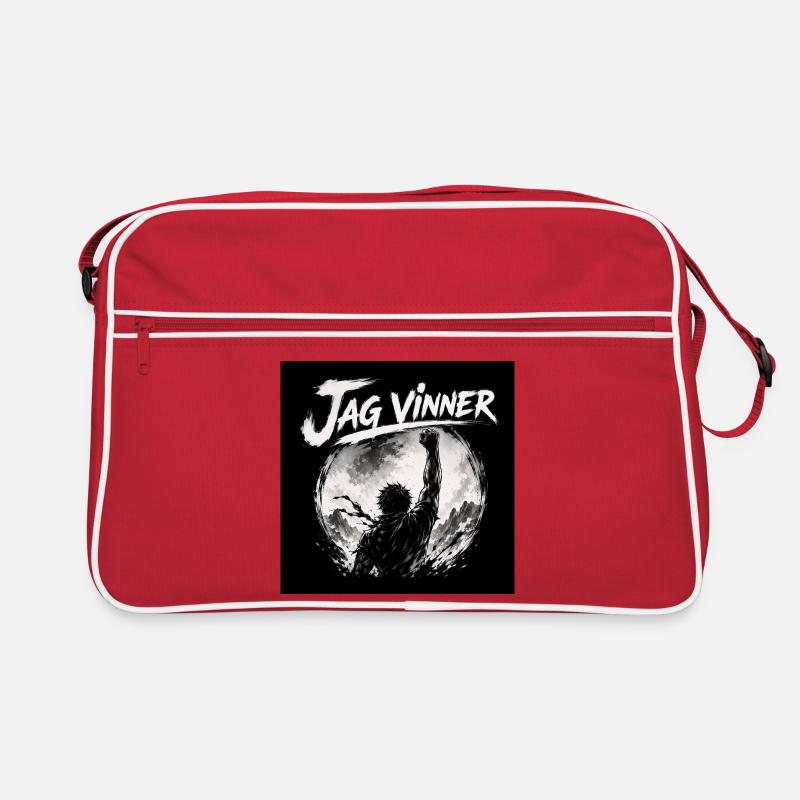 Ich werde gewinnen – monochromes Mondsymbol Retro Tasche
