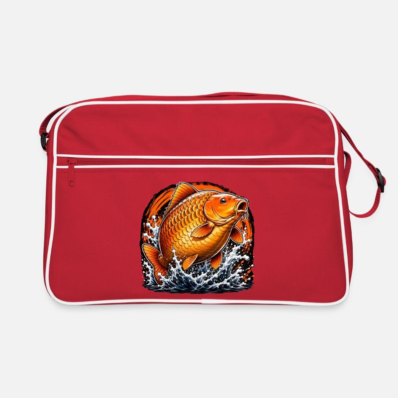Conception de la pêche à la carpe koi orange Sac Retro