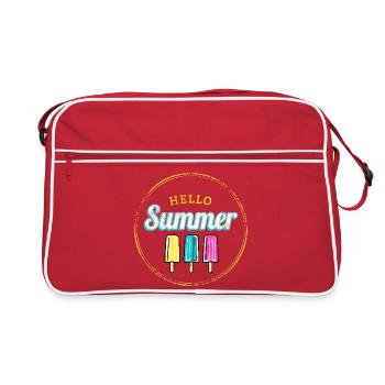 Eis mit Stiel Hallo Sommer Vintage Eiscreme Design - Retro Bag - red/white - Front