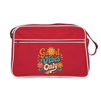 Good Vibe's Only Retro Floral - Retro Bag - red/white - Front