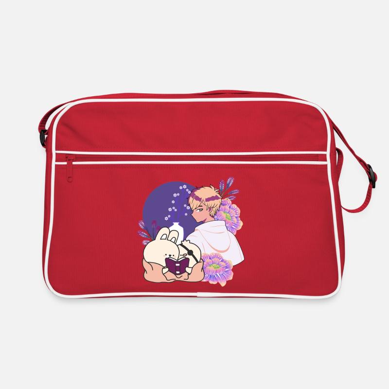 Anime Boy et Animaux avec un dessin cache-œil Sac Retro