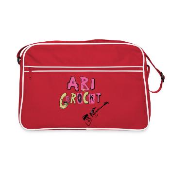 Schulabschluss Abi gerockt - Retro Tasche - Rot/Weiß - Vorne