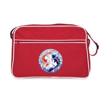 Conception du cercle Koi YinYang - Sac Retro - rouge/blanc - Devant