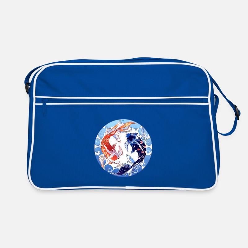 Conception du cercle Koi YinYang Sac Retro