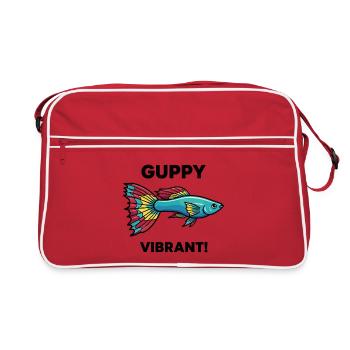 Poisson Guppy Vibrant Swim Aquarium Exotique - Sac Retro - rouge/blanc - Devant