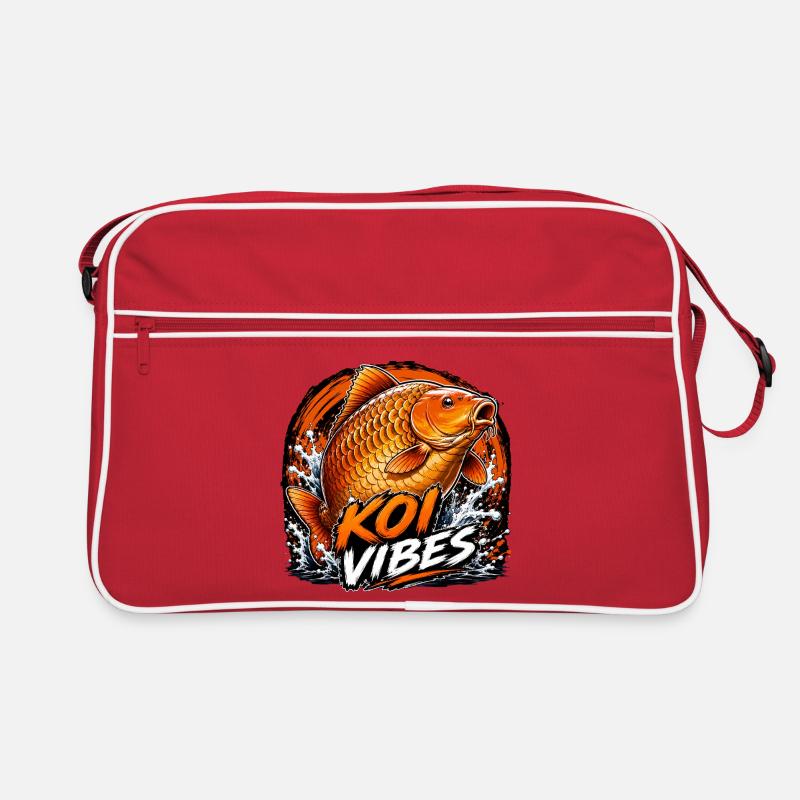 Koi Vibes Japanisches Karpfen-Kunstdesign Retro Tasche