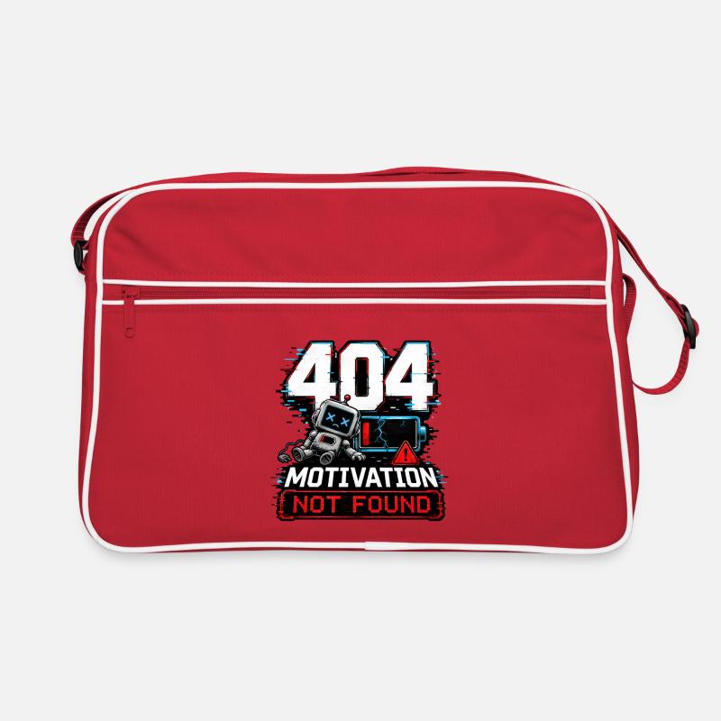 404 Motivation Not Found Robot Retro Bag