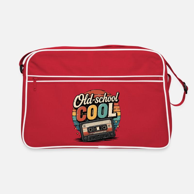 Cassette rétro vintage oldschool cool - Sac Retro - rouge/blanc