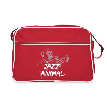 Jazz Animal Monkey Trumpet - Retro Bag - red/white - Front