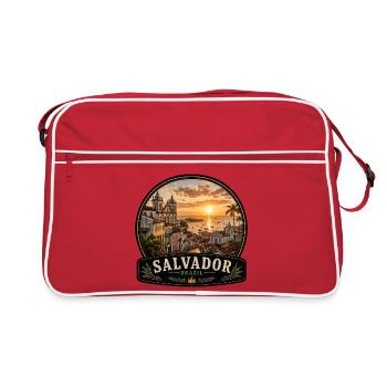 Colonial style port city Salvador Brazil - Retro Bag - red/white - Front