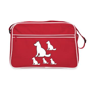 canine - Sac Retro - rouge/blanc - Devant