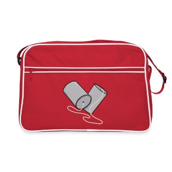 Tin Can Phone Nostalgia - Retro Bag - red/white - Front