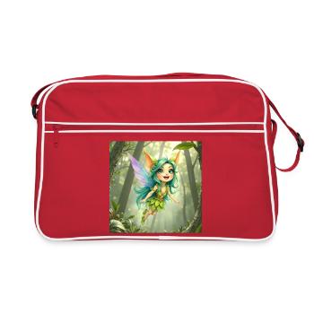 Fairy of the Emerald Forest - Retro Bag - red/white - Front