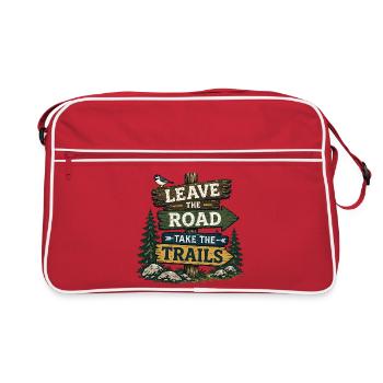Quitte la route, prends les sentiers - Sac Retro - rouge/blanc - Devant