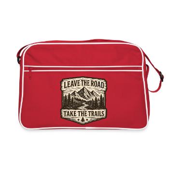 Leave the Road Take the Trails Patch - Retro Bag - red/white - Front