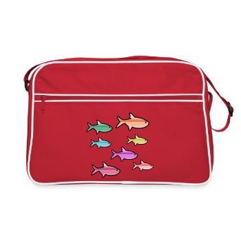 Pisces - Retro Bag - red/white - Front