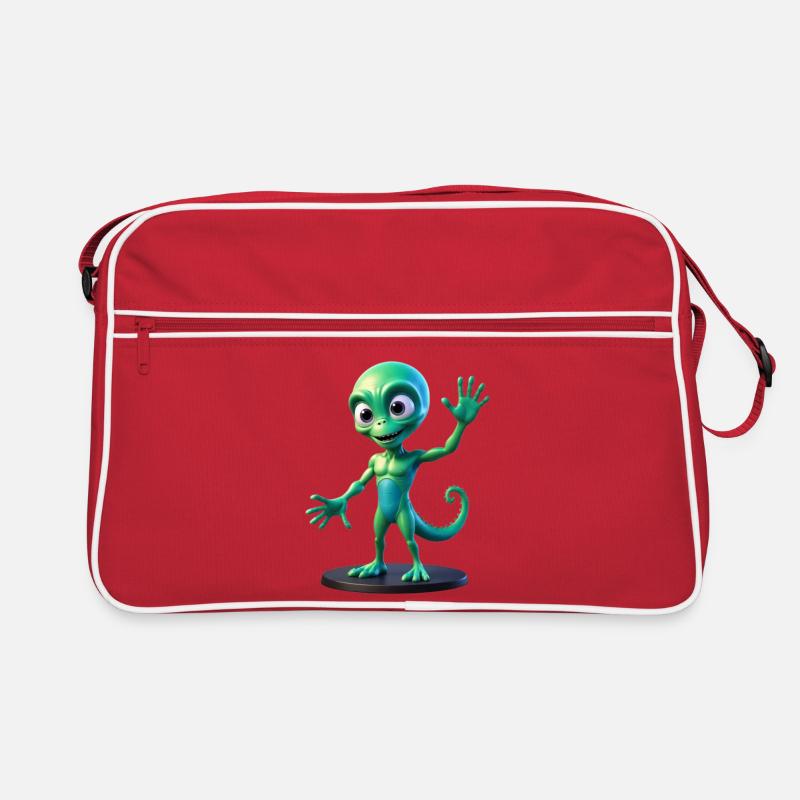 Emerald Galactic Scout - Retro Tasche - Rot/Weiß