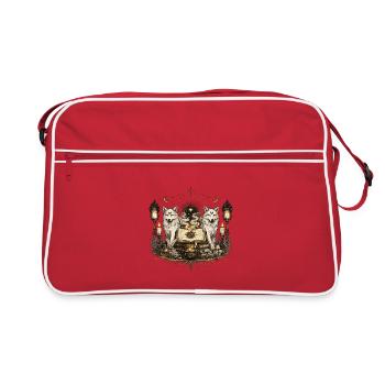 Les Loups Jumeaux et le Cercle du Tome Mystique - Sac Retro - rouge/blanc - Devant