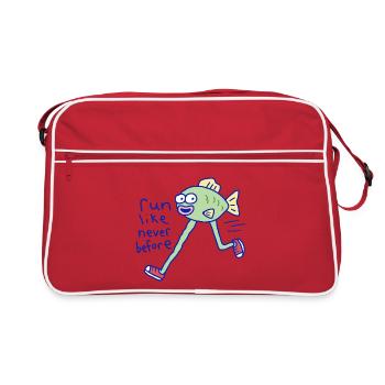 Courez comme jamais auparavant - Sac Retro - rouge/blanc - Devant