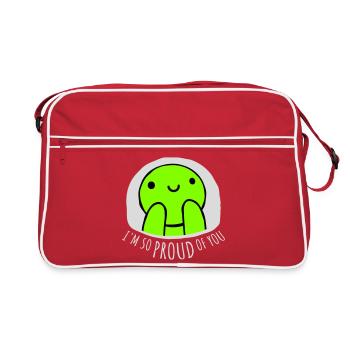 Je suis tellement fier de toi pour t’encourager sincèrement à dire - Sac Retro - rouge/blanc - Devant